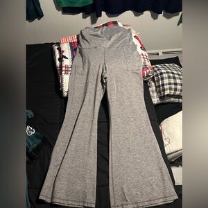 Gray offline by aerie wide leg leggings